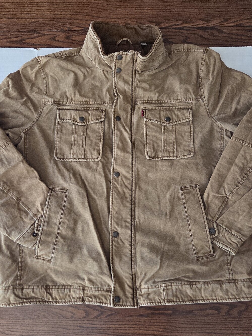 Levi's Field/UtilityJacket Men's 2XL Brown Insulated Quilted Lining LM3CA046 EUC